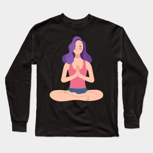 I Love Yoga women T-shirt Long Sleeve T-Shirt